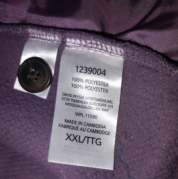 NWOT Weatherproof Vintage Fuzzy Fleece Shacket, Jacket, Purple, Size XXL - Picture 10 of 11